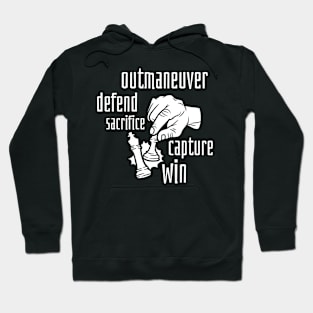 Outmaneuver Defend Sacrifice Capture Win Chess Hoodie